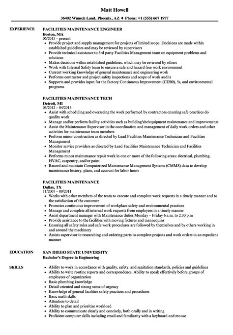 Duties, requirements, skills and responsibilities: Resume For Maintenance Supervisor - Resume Template Database