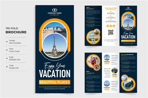 Tour And Travel Agency Tri Fold Brochure Graphic By Iftikharalam