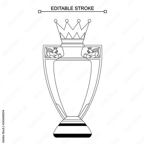 Premier League Trophy Cup Editable Stroke Stock Vector Adobe Stock