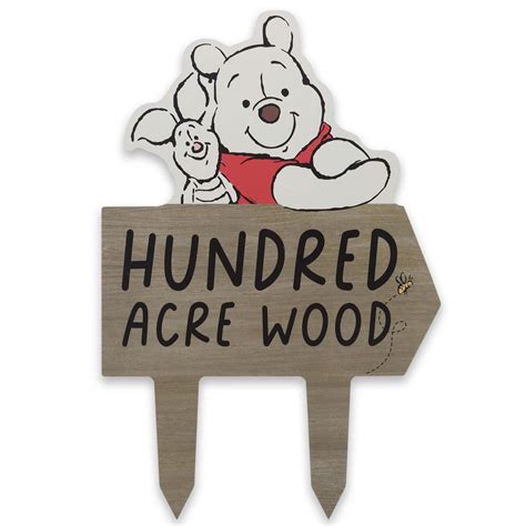 Disney 20 In Yard Stake Tan Weather Resistant Metal Pooh Hundred Acre