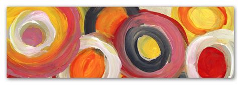 Trademark Art Colorful Abstract Circles Panoramic 3 By Amy Vangsgard