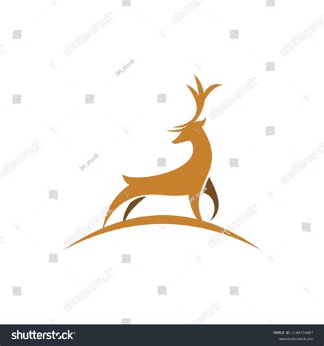 Modern Simple Deer Logo Design Stock Vector Royalty Free 2168754887