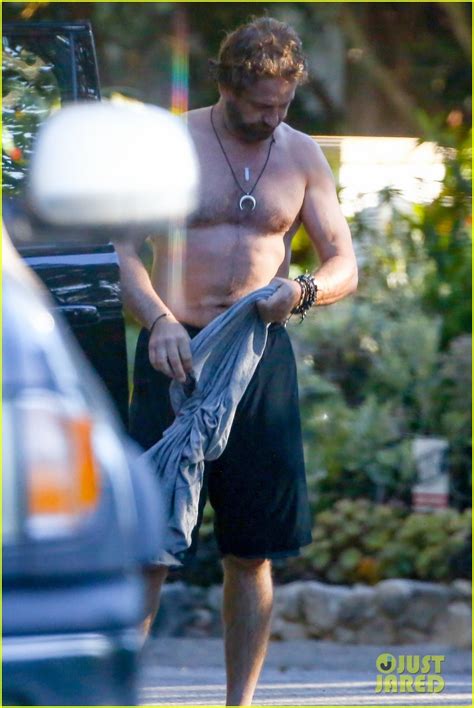 gerard butler strips off his shirt after surfing session photo 4349066 gerard butler