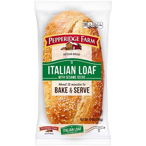 Pepperidge Farm Frozen Bakery Italian Loaf With Sesame Seeds Artisan