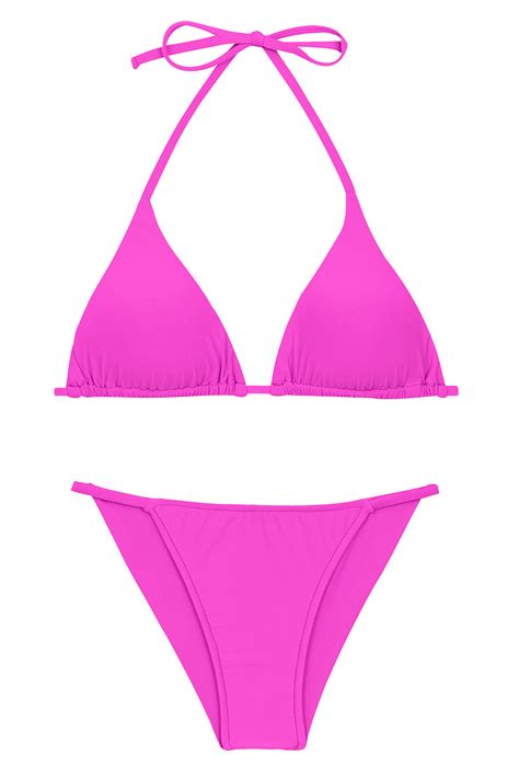 Cheeky Bikini Magentafarben Schmale Seiten Set Uv Pink Tri Inv