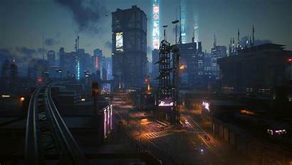 Cyberpunk 2077 Night Building Environment Purecyberpunk