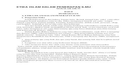 Perbedaan etika dan etiket adalah sebagai berikut. Pengertian Etika Moral Dan Akhlak Dalam Islam