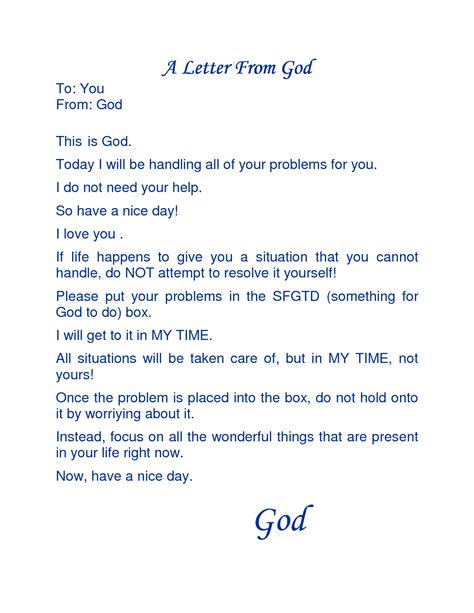 My Letter From God Letters To God God Encouragement Gratitude