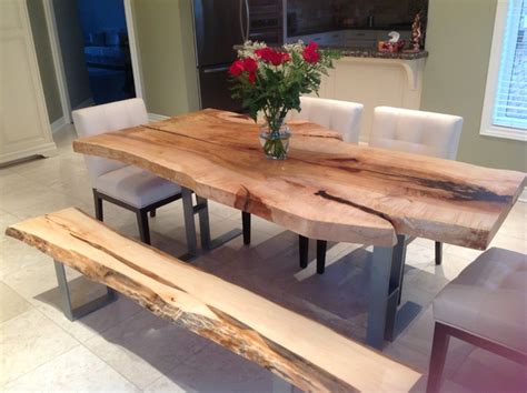 Toronto Live Edge Wood Dining Room Tables Contemporary Dining