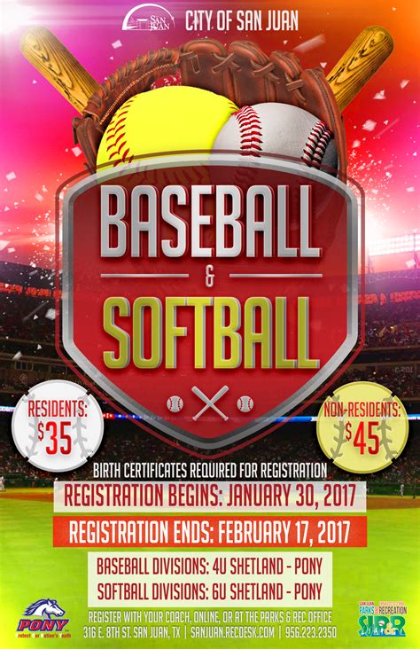 Older folks, younger folks, kids, ladies, gentlemen. Baseball & Softball Registration | City of San Juan