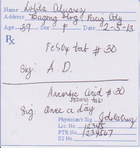 Sample Prescription – Made For Medical