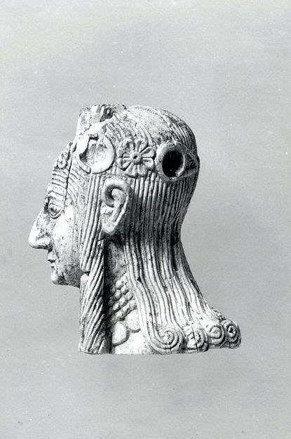 Female Head With Rosette Diadems Assyrian Neo Assyrian