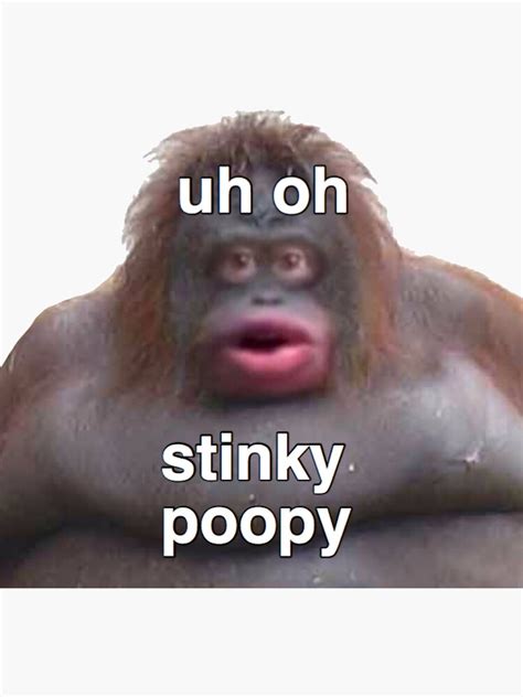 Uh Oh Stinky Poop Sticker Sticker By Rickertsusanne Redbubble