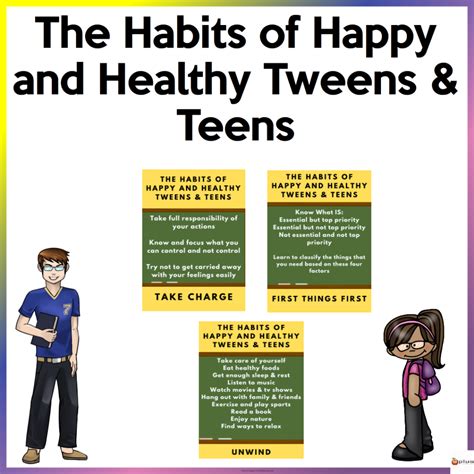 The Habits Of Happy And Healthy Tweens And Teens Poster Made By Teachers