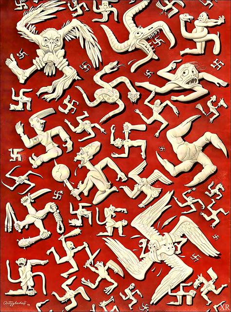 Swastikas American Poster Artist Boris Artzybasheff C 1942 R