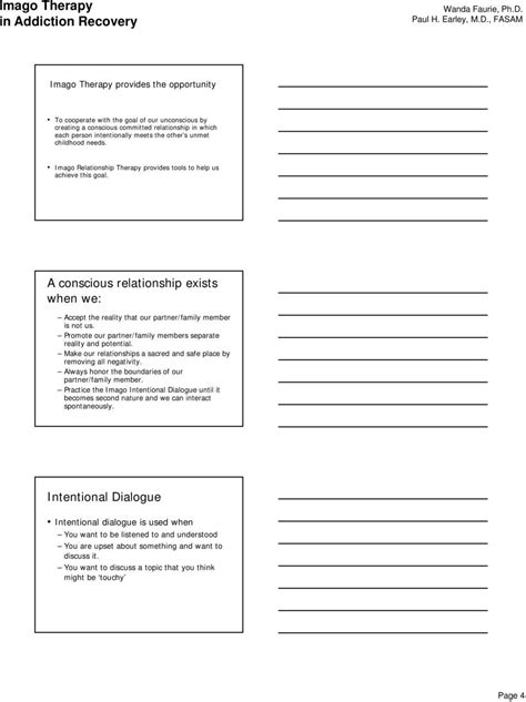 Imago Therapy Worksheets