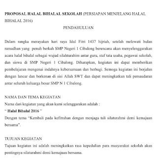 Contoh Proposal Halal-Bihalal di Sekolah Update - 20 Folder Soal