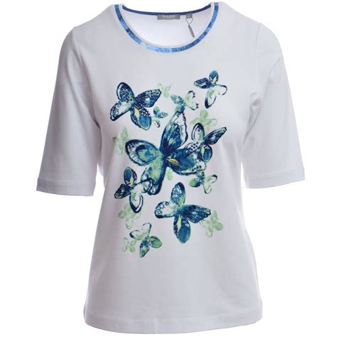 Rabe Embellished Butterfly Motif T Shirt 40 034342 Bentleys Banchory