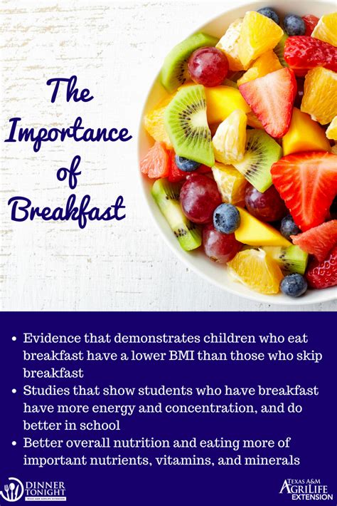 A good breakfast helps to provide interesting nutrients for our health : The Importance of Breakfast | Breakfast for dinner, Kid ...