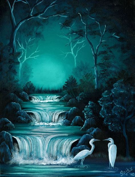 Misty Creek by Spikylein on DeviantArt | Waterfall ... Ms paint tutorial by maaz arts awareness safety poster.