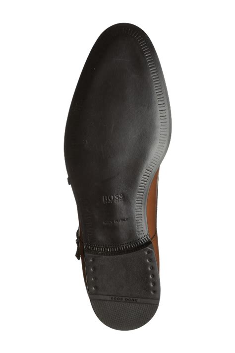 Hugo Boss Eton Double Monk Strap Leather Loafer In Med Brn Modesens