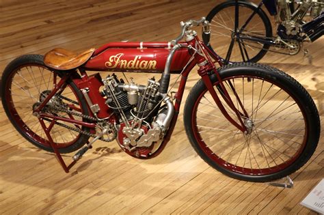 Flat track racing is the only type of motorcycle racing that originated here in the united states, and to this racers like ernie beckman, bill tullman, and bobby hill were stars who drew fans from all over the like the sketchy races across board tracks in the 1930s, flat track racing today is setup for. OldMotoDude: 1912 Indian Board Track Racer on display at ...