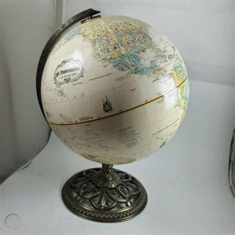 Vintage Globemaster 12 Inch Diameter World Globe Raised Rare
