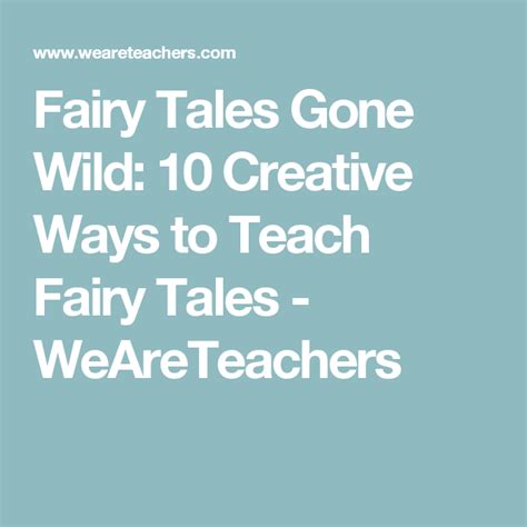 10 Fairy Tale Lesson Plans That Are Learning Magic We Are Teachers
