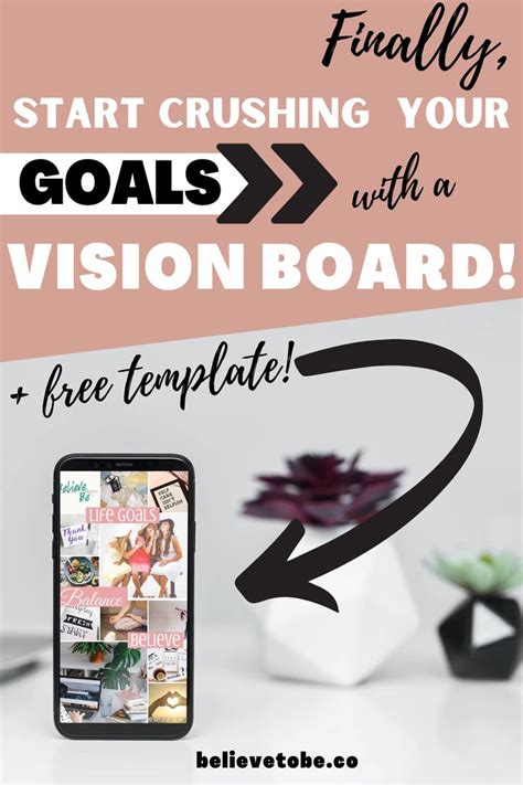 How To Make A Vision Board Free Template Digital Vision Board