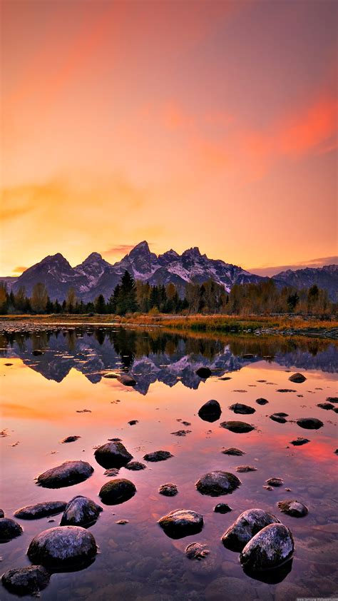 Beautiful Lock Screen Wallpapers ~ Sunset Glaciers Wallbazar