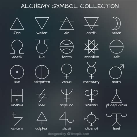 Premium Vector Collection Of Alchemy Symbol