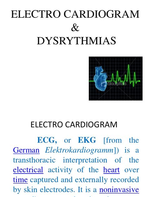 Dysrhythmia S Cardiac Arrhythmia Electrocardiography