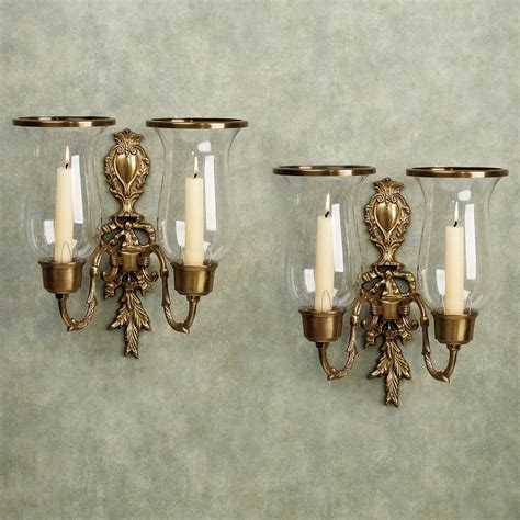 Buy Touch Of Class Nerissa Double Sconces Antique Solid Brass Pair