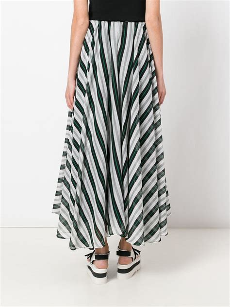 Lyst Msgm Striped A Line Maxi Skirt