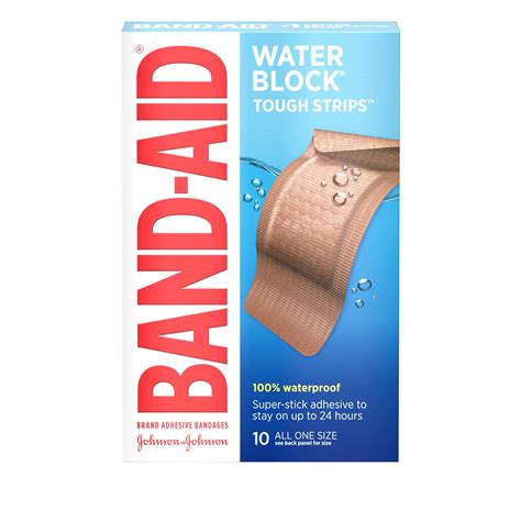 Band Aid Brand Water Block Tough Strips Adhesive Bandages Extra Large Shop Bandages And Gauze