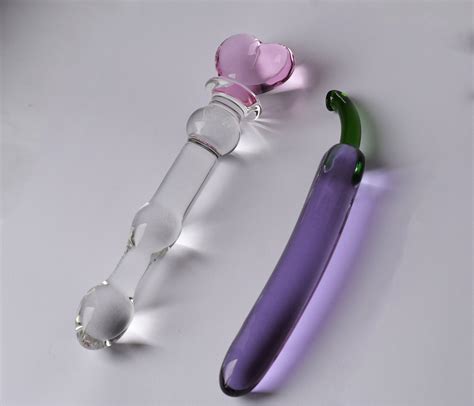 8 Heart Glass Dildo Anal Magic Wand Clear Pink Glass Etsy