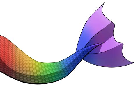 Rainbow Mermaid Tail Art V2 Listing529510905
