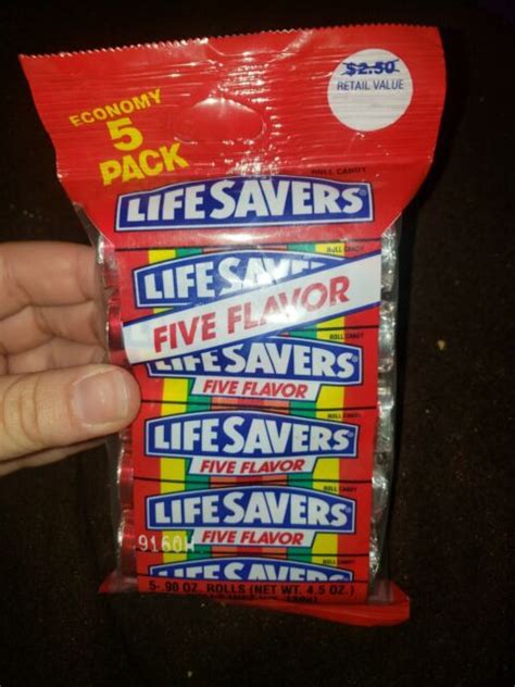 Vintage 90s Nabisco 5 Flavors Life Savers Candy Roll Unopened 5 Pack Ebay