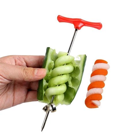 1 Pc Vegetables Spiral Knife Carving Tool Potato Carrot Cucumber Salad