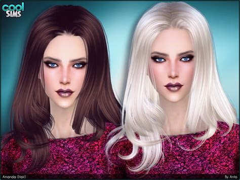 The Sims Resource Amanda Hair By Anto Sims 4 Hairs