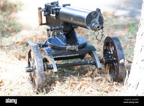 World War I Maxim Gun First Recoil Operated Machine Gun In History