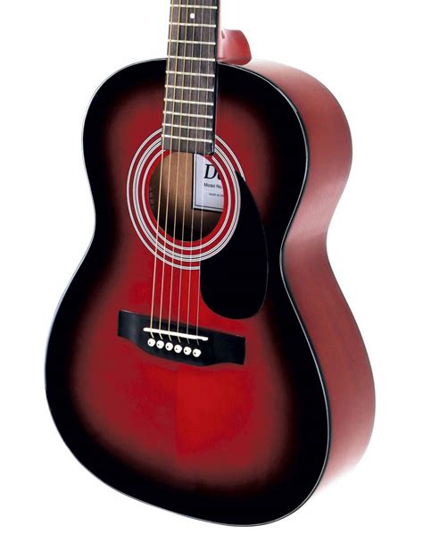 Denver Acoustic Guitar 34 Size Red Long And Mcquade