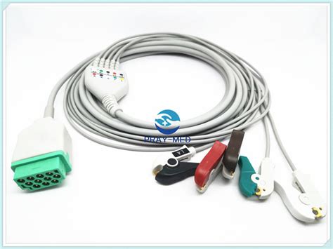 patient ge ecg cables 5 lead ge one piece ecg cable ce iso standard