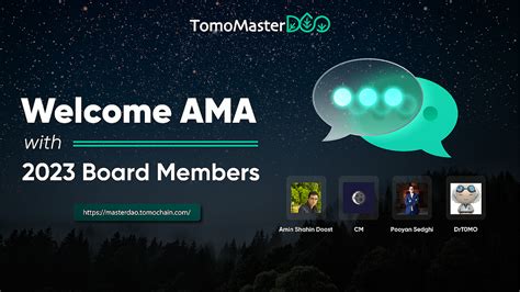Tomomasterdao Presents Ama With The 2023 Board Members Tomomasterdao