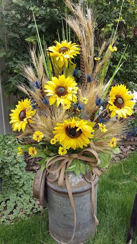 Sunflower Wedding Arrangement Kristis Country Bouquet