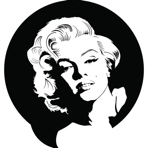 Marilyn Monroe Portrait Circle Wall Sticker World Of Wall Stickers
