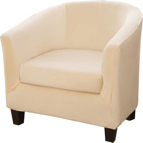 2 Piece Tub Chair Covers With Cushion Cover High Stretch Club Chair