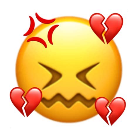 Emoji Sad Iphone Emojis Broken Sticker By Galaxynightxd