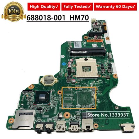 For Hp Compaq Cq58 Cq58 2000 Laptop Motherboard Hm70 Ddr3 688018 501