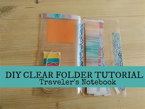 diy clear folder tutorial traveler s notebook youtube diy travelers notebook diy travel